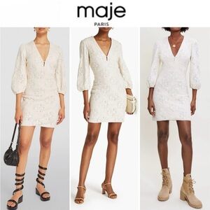 MAJE CREAM DRESS